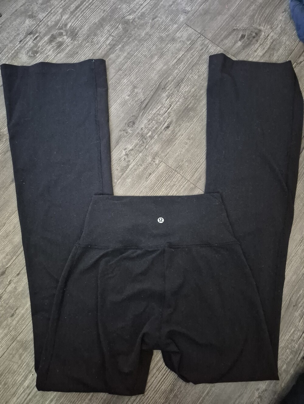 Lululemon Black Yoga Flare Leggings with Logo